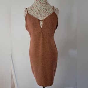Wild Fable Brown Mini Dress ROSEGOLD SIZE XL